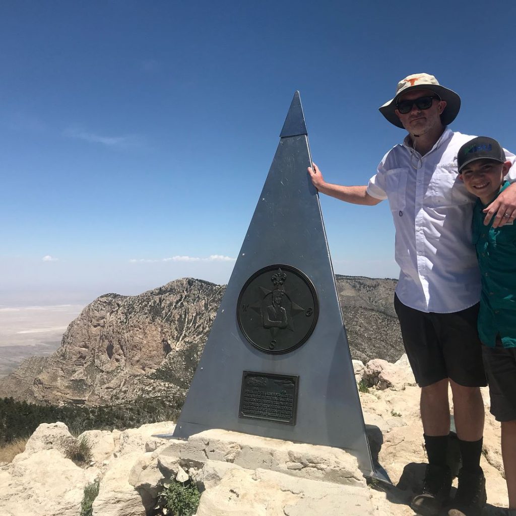 Adrian and I at the summit of Guadalupe Peak